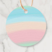 Schattigee regenboog wolken kinderen verjaardag bedankjes labels (Achterkant)