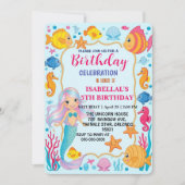 Schattigee regenboog zeemeermin octopus ster verja save the date (Voorkant)