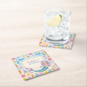 Schattigee regenboog zeemeermin vis haai walvis Ve Kartonnen Onderzetters (Insitu)