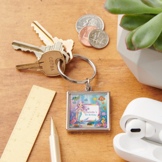 Schattigee Regenboog zeemeermin vis schildpad ster Sleutelhanger (Bureau)