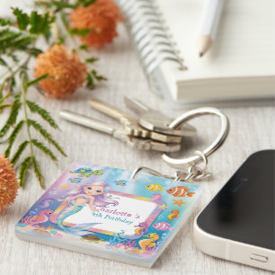 Schattigee Regenboog zeemeermin vis schildpad ster Sleutelhanger