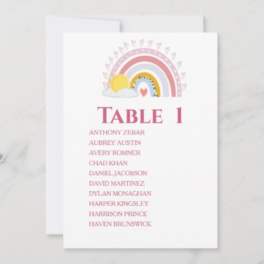 Schattigee Regenboog zon Babyshower Zitkaart Kaart (Voorkant)