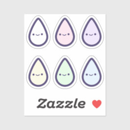 Schattigee regenboogbloeddruppelperiode sticker