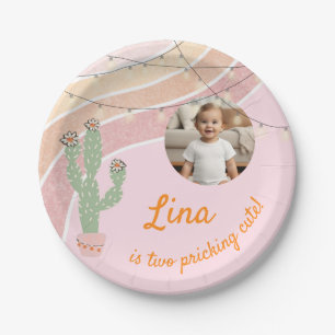 Schattigee regenboogfeesten tweede verjaardag papieren bordje