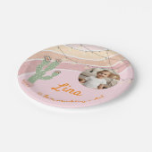 Schattigee regenboogfeesten tweede verjaardag papieren bordje (Gekanteld)