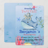 Schattigee regenboogoctopus Walvis 2e verjaardagsf Kaart (Voorkant / Achterkant)