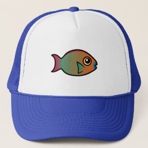 Schattigee regenboogpapegaaivis trucker pet