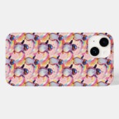 Schattigee regenboogpinguïns en sterrenpatronen Case-Mate iPhone case (Achterkant (horizontaal))