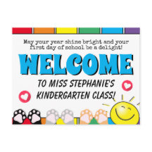 Schattigee regenboogschijn welkom in de klas