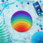 Schattigee regenboogverjaardag papieren bordje (Feest)