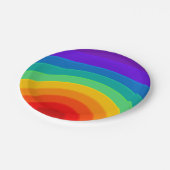 Schattigee regenboogverjaardag papieren bordje (Gekanteld)