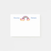 Schattigee regenboogwolk | Jouw naam toevoegen | K Post-it® Notes (Voorkant)