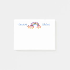 Schattigee regenboogwolk | Jouw naam toevoegen | K Post-it® Notes