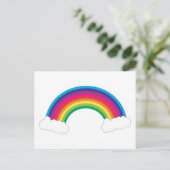 Schattigee regenboogwolken briefkaart (Staand voorkant)