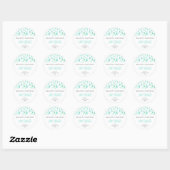 Schattigee regendruppels koppels Baby shower / spr Ronde Sticker (Vel)