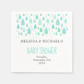 Schattigee regendruppels koppels Baby shower / spr Servet (Voorkant)