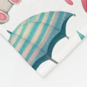 Schattigee regenhonden en katten met paraplu’s fleece deken (Hoek)