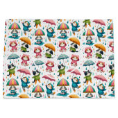 Schattigee regenhonden en katten met paraplu’s groot cadeauzakje (Voorkant)