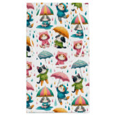 Schattigee regenhonden en katten met paraplu’s klein cadeauzakje (Achterkant)