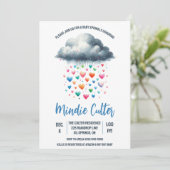 Schattigee regenwolk met druppels Baby Sprinkle Kaart (Staand voorkant)