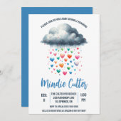 Schattigee regenwolk met druppels Baby Sprinkle Kaart (Voorkant / Achterkant)