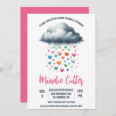 Schattigee regenwolk met druppels Baby Sprinkle Kaart (Voorkant / Achterkant)