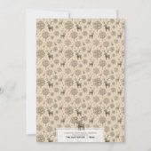 Schattigee #Reindeer & bessen Earth Tone / aangepa Kaart (Achterkant)