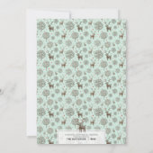 Schattigee #Reindeer & bessen Groene of aangepaste Kaart (Achterkant)