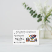 Schattigee reinigingsservice visitekaartje (Staand voorkant)