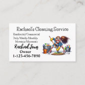 Schattigee reinigingsservice visitekaartje (Voorkant)