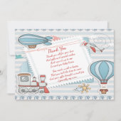 Schattigee reizen thema Baby Boy Shower Dank u Bedankkaart (Voorkant)
