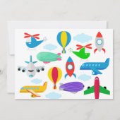 Schattigee reizen thema Baby Boy Shower Dank u Bedankkaart (Achterkant)