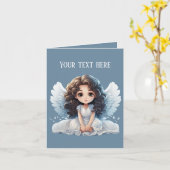 Schattigee Religious Angel tekst toevoegen Kaart (Gele Bloem)