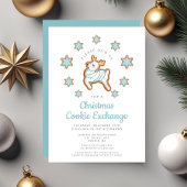 Schattigee Rendier Christmas Cookie Exchange Kaart