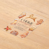 Schattigee Rendier Cookie Decorating Party Acryl Uitnodigingen (Laagn)