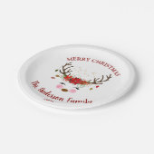 Schattigee rendier kerstfeest Borden Papieren Bordje (Gekanteld)