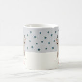 Schattigee Rendier Snowflakes Tekening Naam Kerst Koffiemok (Center)