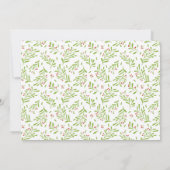 Schattigee rendier vakantie pyjama party uitnodigi kaart (Achterkant)