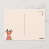 Schattigee rendier Waterverf grillige kerst Briefkaart (Achterkant)