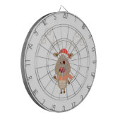 Schattigee rendieren cartoon dartbord (Voorkant Links)