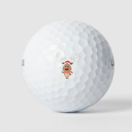 Schattigee rendieren cartoon golfballen (Voorkant)