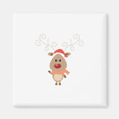 Schattigee rendieren cartoon magneet (Voorkant)