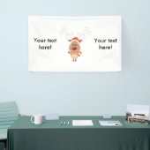 Schattigee rendieren cartoon spandoek (Beurs)