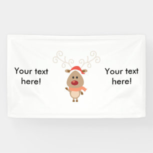 Schattigee rendieren cartoon spandoek
