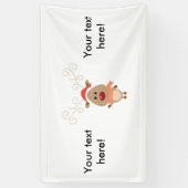 Schattigee rendieren cartoon spandoek (Verticaal)