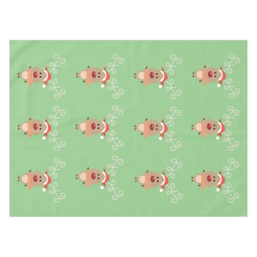 Schattigee rendieren cartoon tafelkleed (Voorkant (Horizontaal))