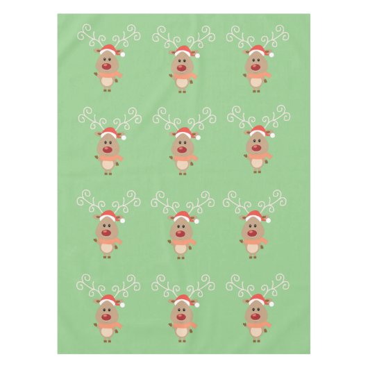 Schattigee rendieren cartoon tafelkleed (Voorkant)