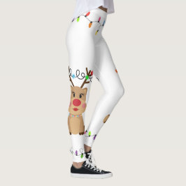 Schattigee rendieren kerstverlichting leggings
