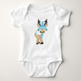 Schattigee rendieren, kleine rendieren, blauw Pet, Romper