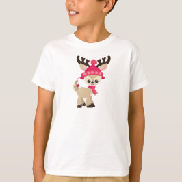 Schattigee rendieren, kleine rendieren, rood Pet,  T-shirt